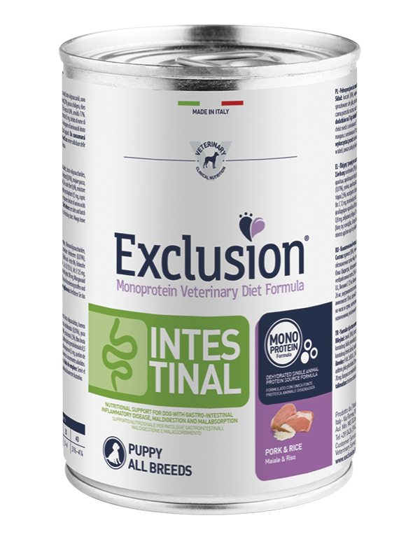 Exclusion Intestinal Pork & Rice Puppy All Breeds 400g Exclusion Intestinal Pork & Rice Puppy All Breeds 400g